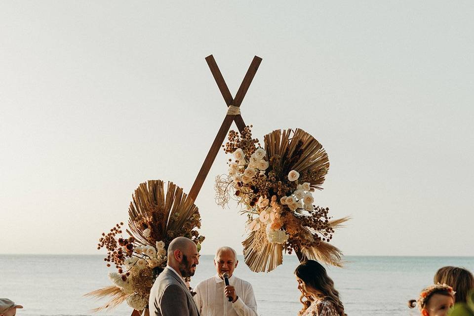 Holbox Beach Wedding Ceremony