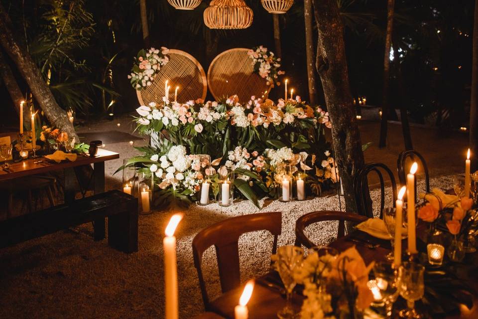Tulum Wedding Sweetheart Table