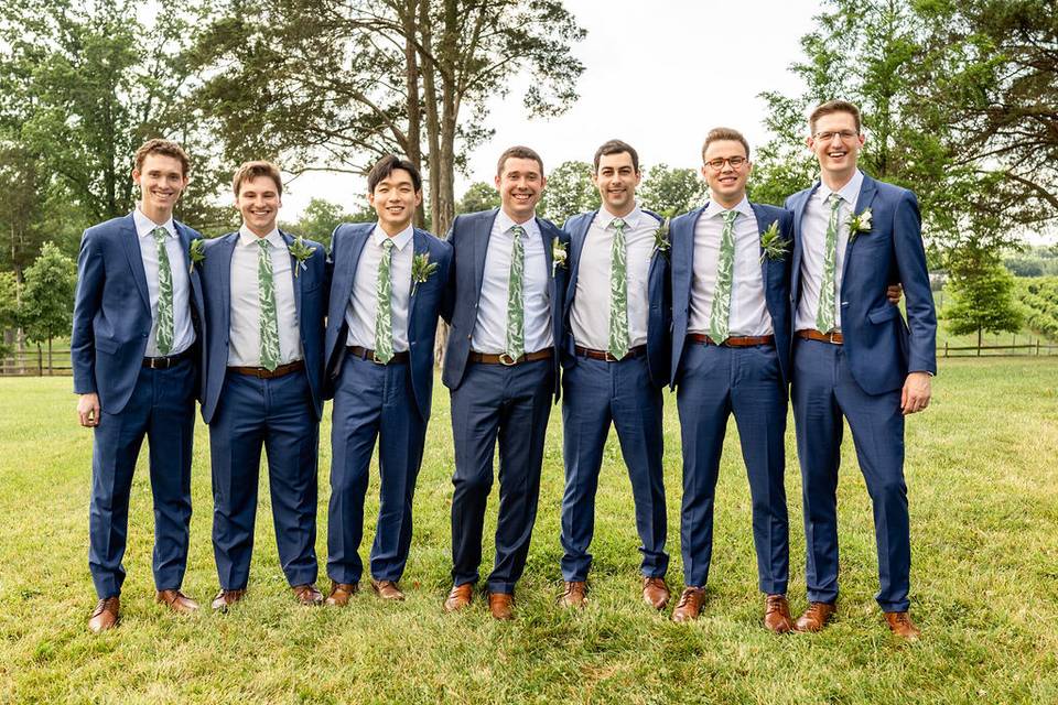 Custom groomsmen ties