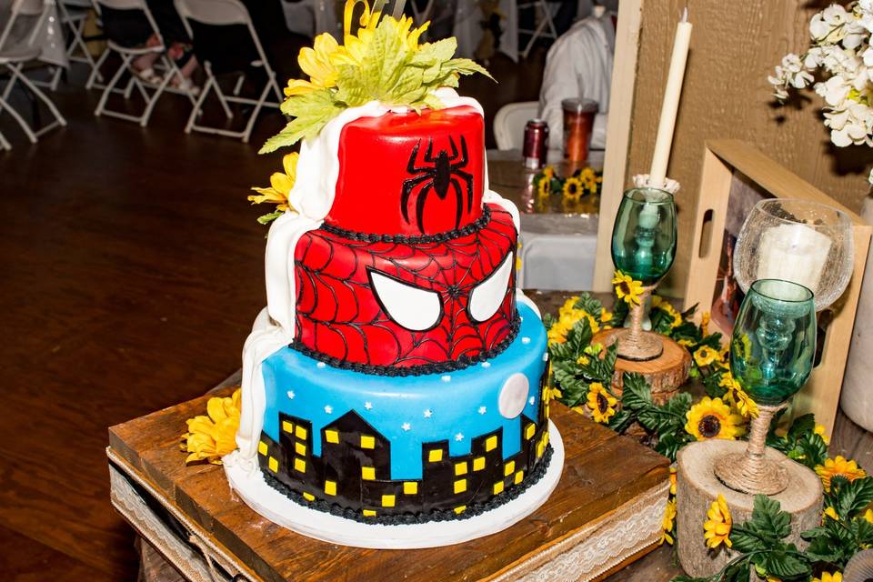 Spider man cake