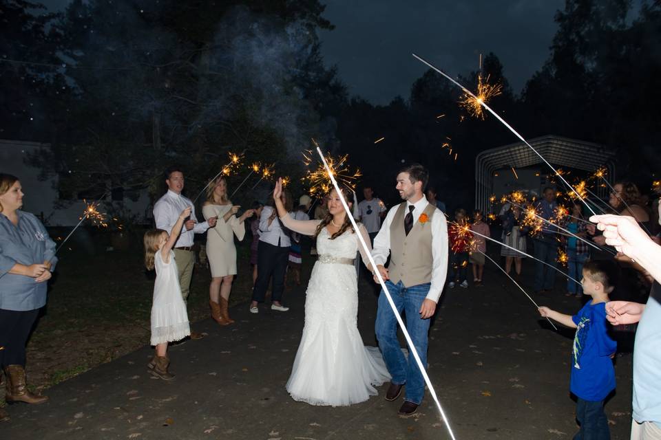 Sparkler sendoff