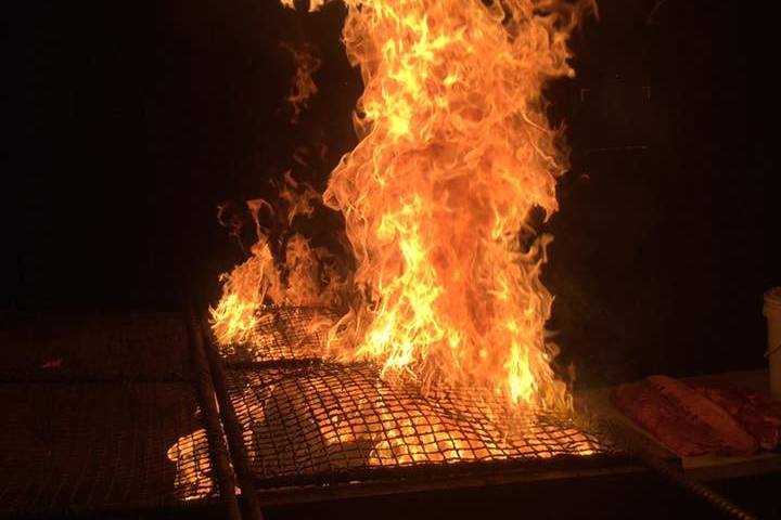 Grill fire