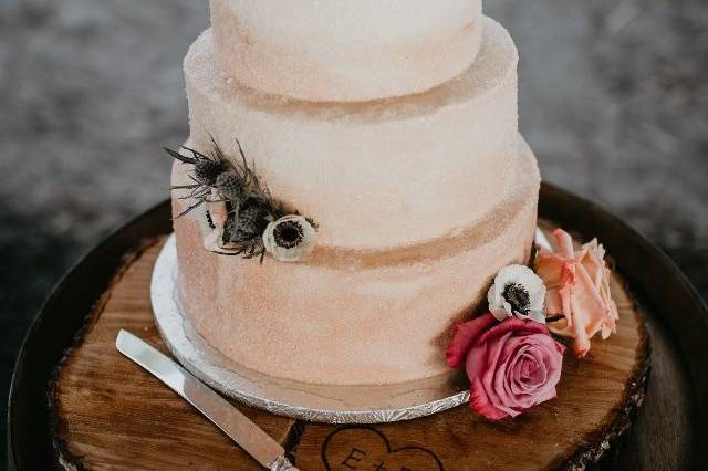 Pink Champagne Wedding Cake