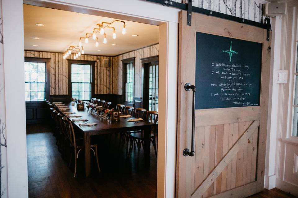 View of the dining room