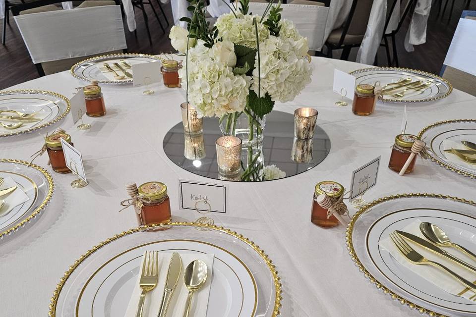Reception area table
