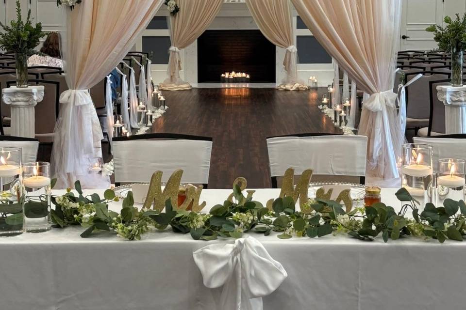 Ceremony View from Reception a