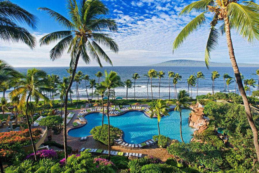 Morning sky view of resort