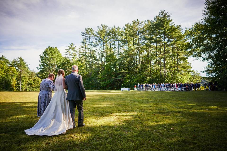 The bride and groom