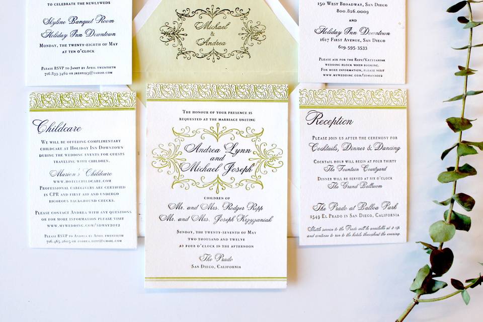 Floral invitation