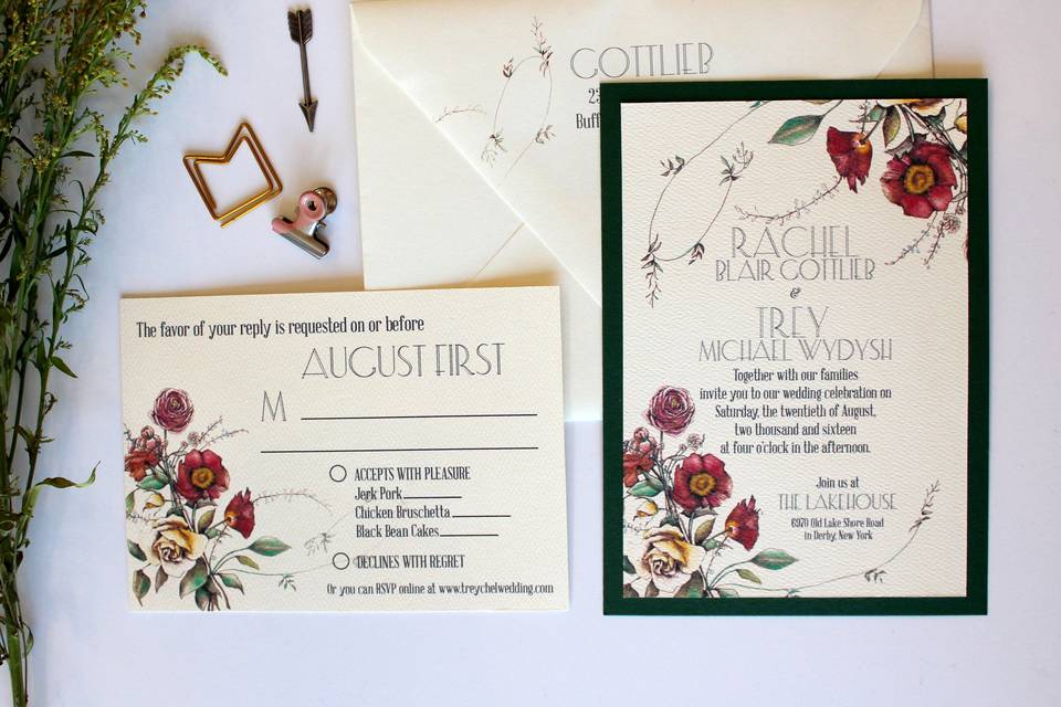 Floral invitation