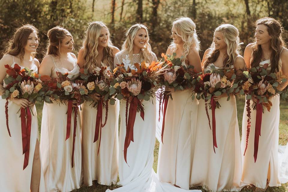 Boho bridesmaids