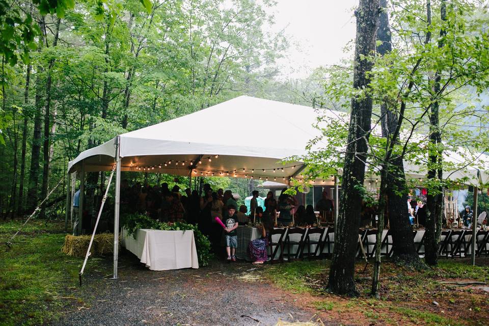 Outdoor reception area set-up
