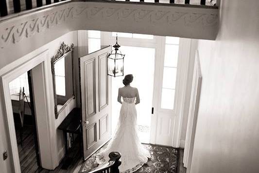 Bride in her wedding gown