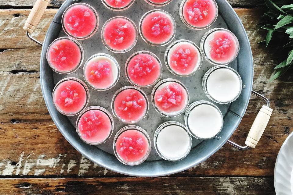 Rhubarb Panna Cotta