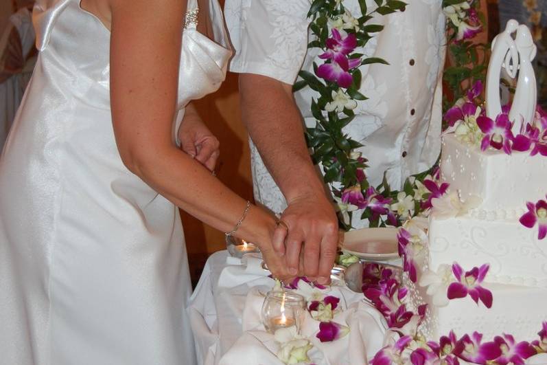 Cutting the cake