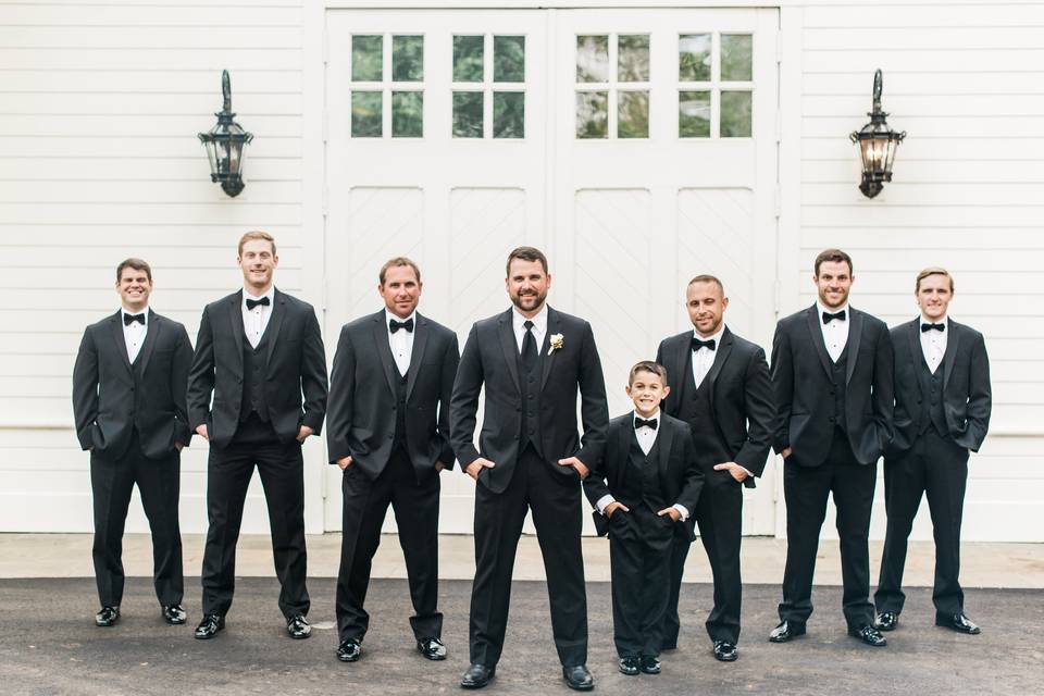 Groom along with groomsmen