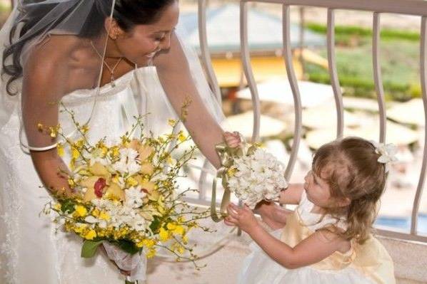 Bride and kid