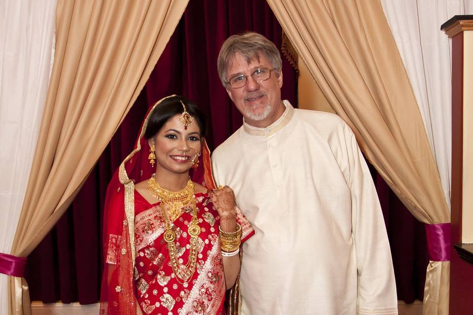 Officiant with Indian Bride