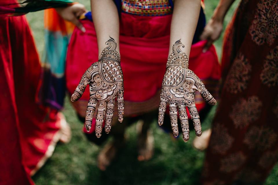 Bride with Henna Mehndi