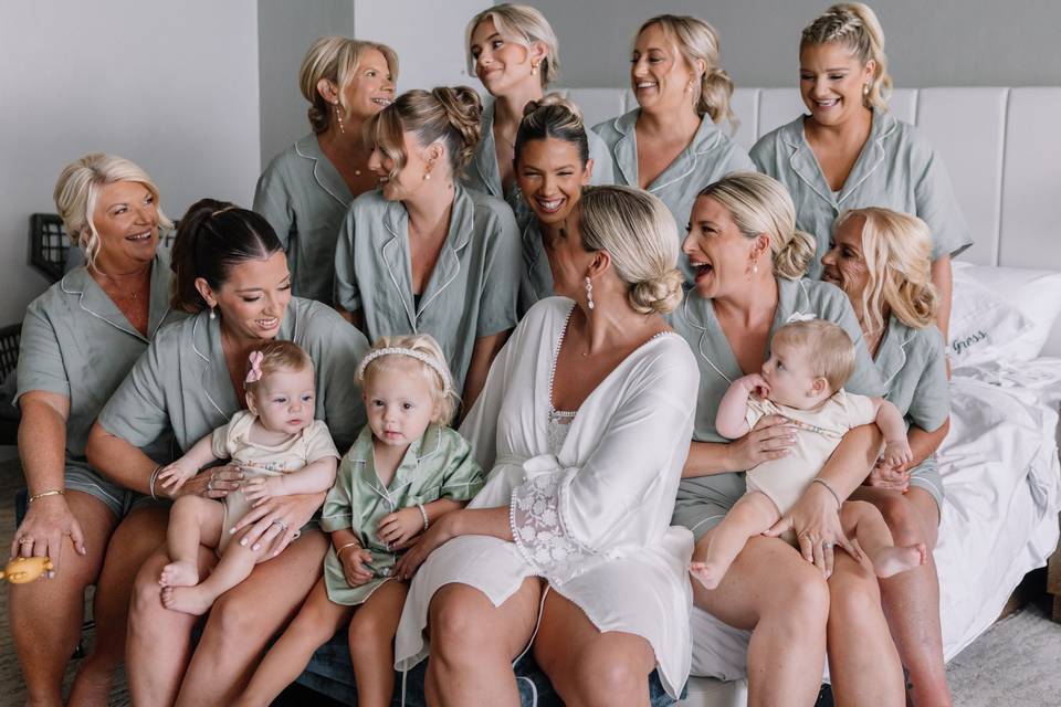 The bride and her crew