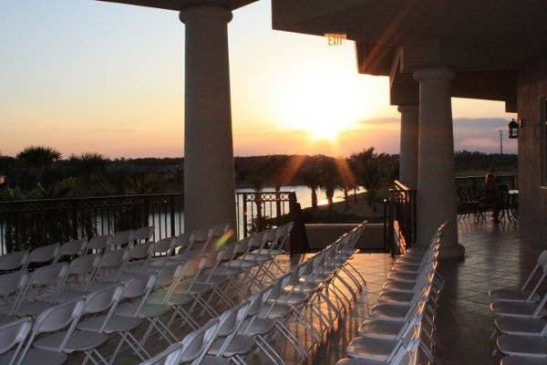 Sunset ceremony on the lanai