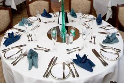 Reception banquet setup