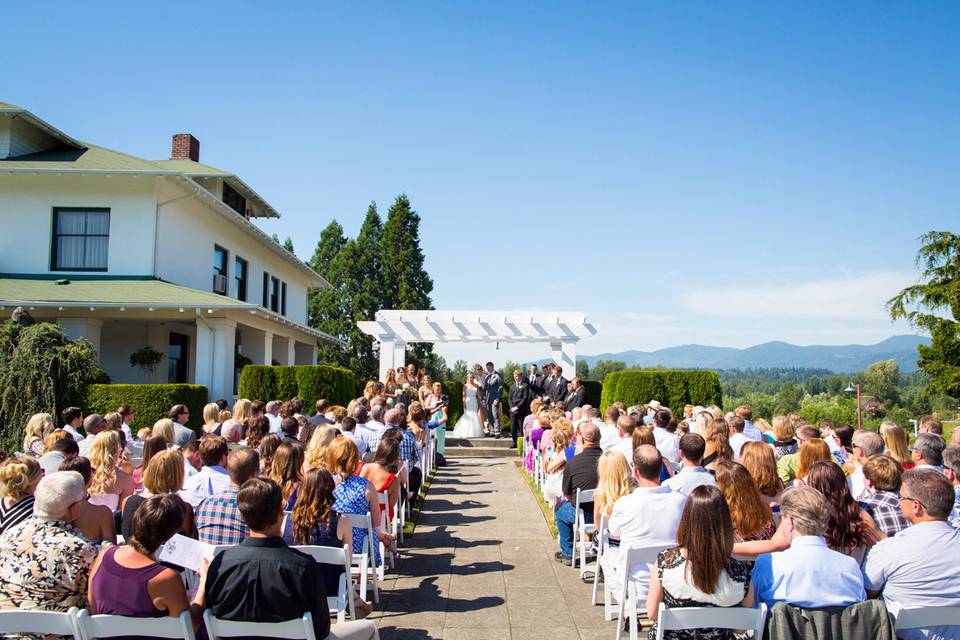 Arbor Wedding ceremony