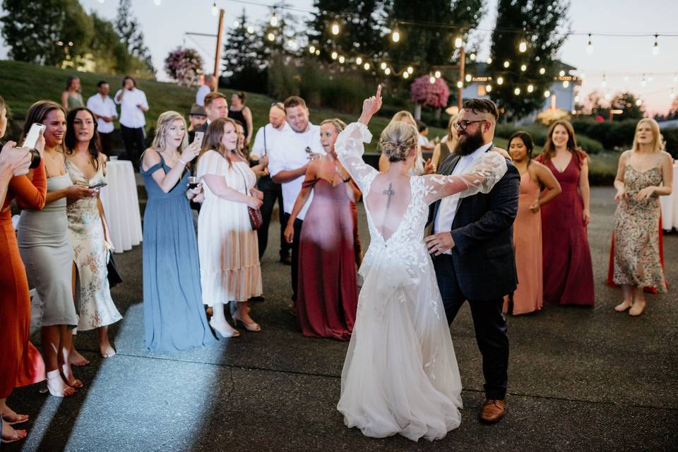 Dancing in the amphitheater