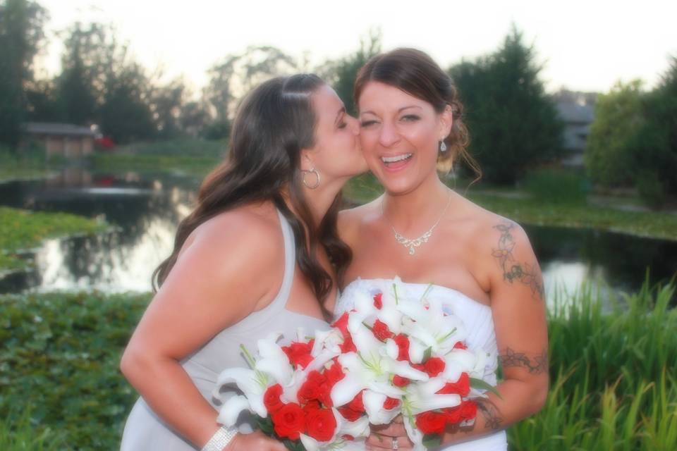 Maid of Honor and Bride