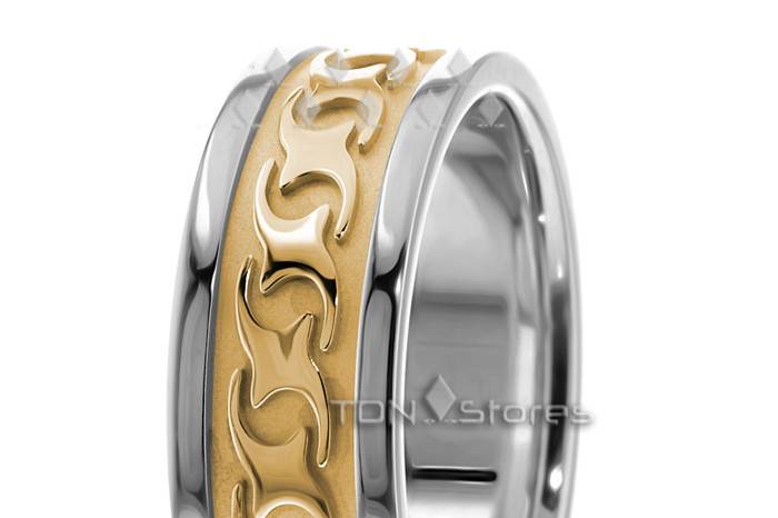 Celtic Wedding Rings, 8mm Wide, 2mm Thick, Comfort Fit, Available in 10K Solid Gold, 14K Solid Gold, 18K Solid Gold, Platinum and Palladium, with different color combinations.
Pricing starting from $569, Free Shipping, Free Engraving, Free Resizing, Price Match Guarantee, 30 Day Money Back Guarantee  CL285092