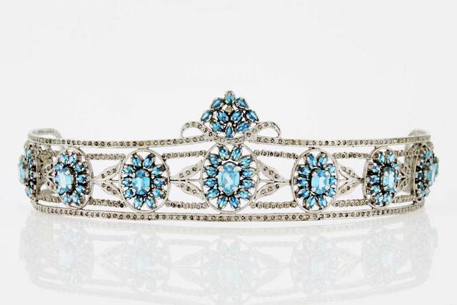 Aquamarines and diamonds