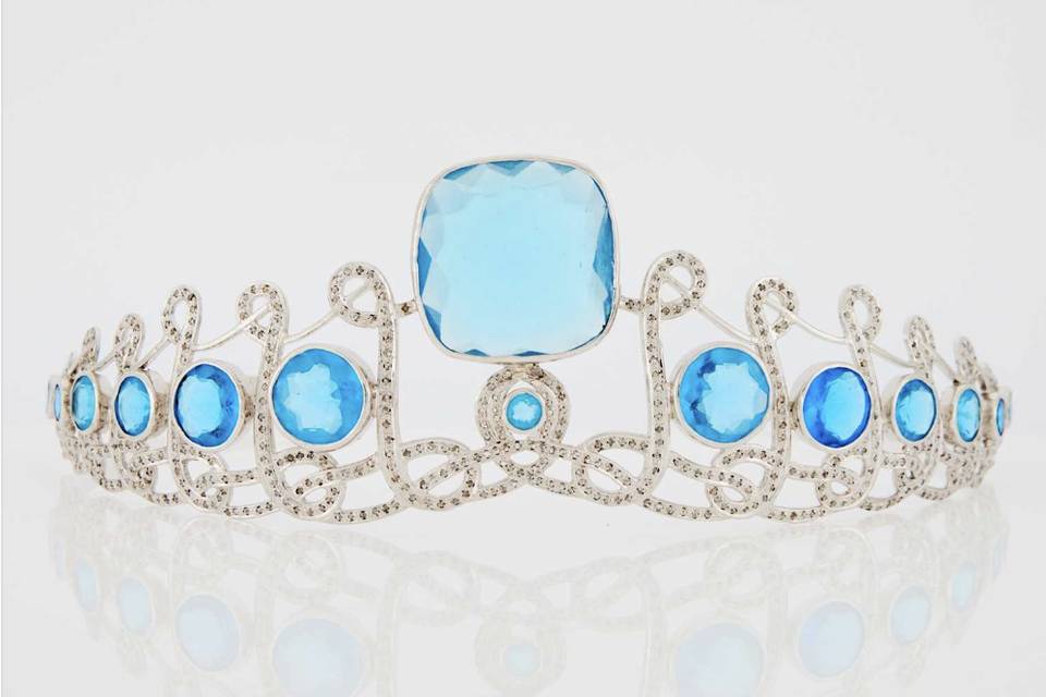 Aquamarines and diamonds