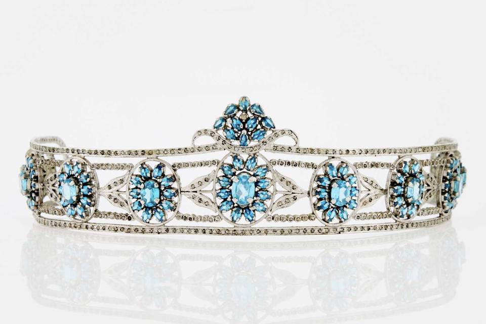 Aquamarines and diamonds