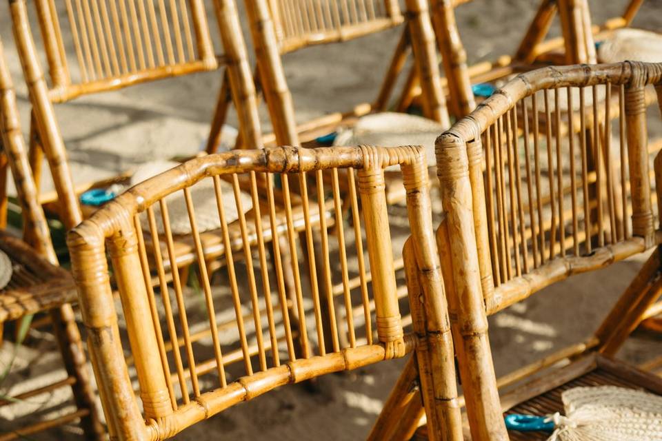 Beach Wedding Fan & Chair