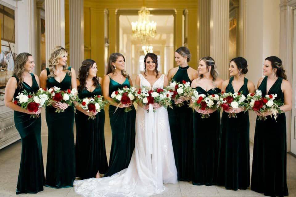 Beautiful bridal party