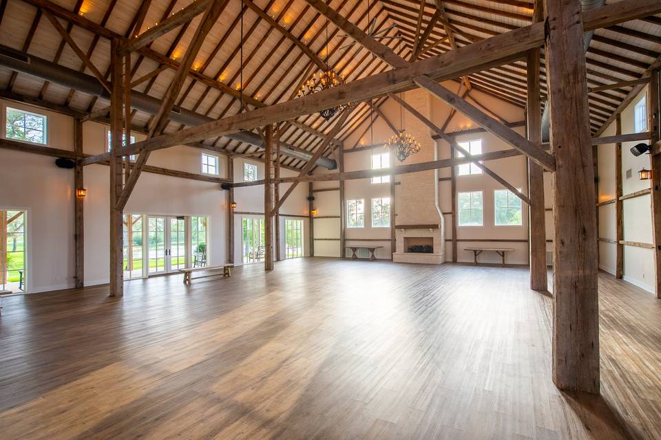 Fireplace in Barn