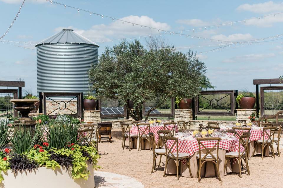 Patio at the Party Barn