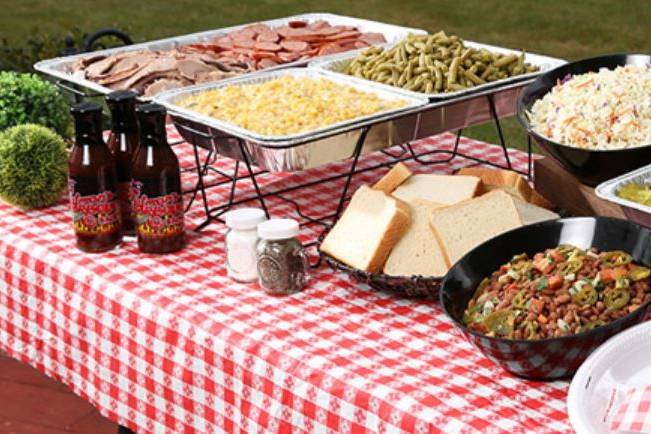Buffet table