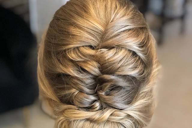 Braided bun updo