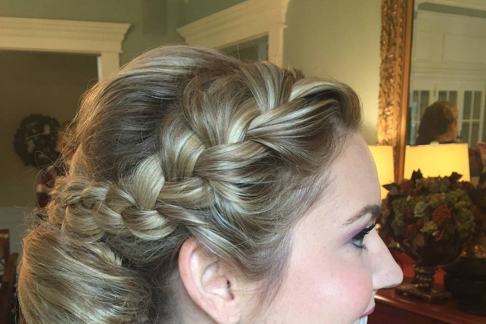 Crown braids with crystals