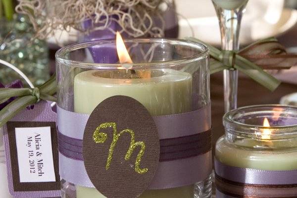 Dollar Tree Square Glass Candleholder Favors