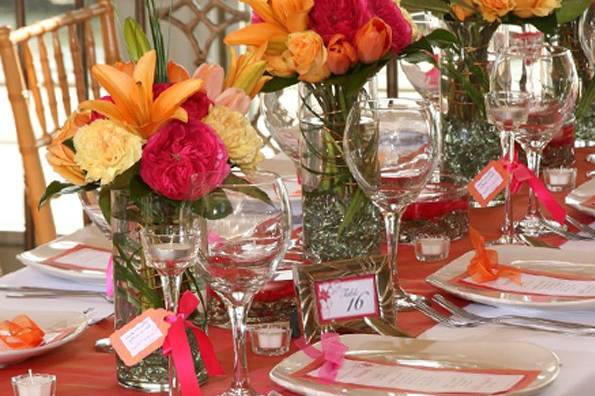 DollarTree.com Wedding Color Scheme Idea: Deep Pink, Tangerine, Golden Yellow