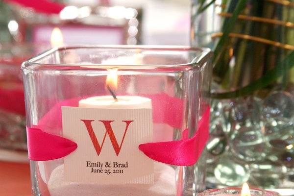 Dollar Tree Square Glass Candleholder Favors