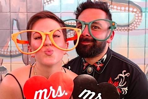 Mrs. & Mr. with fun props