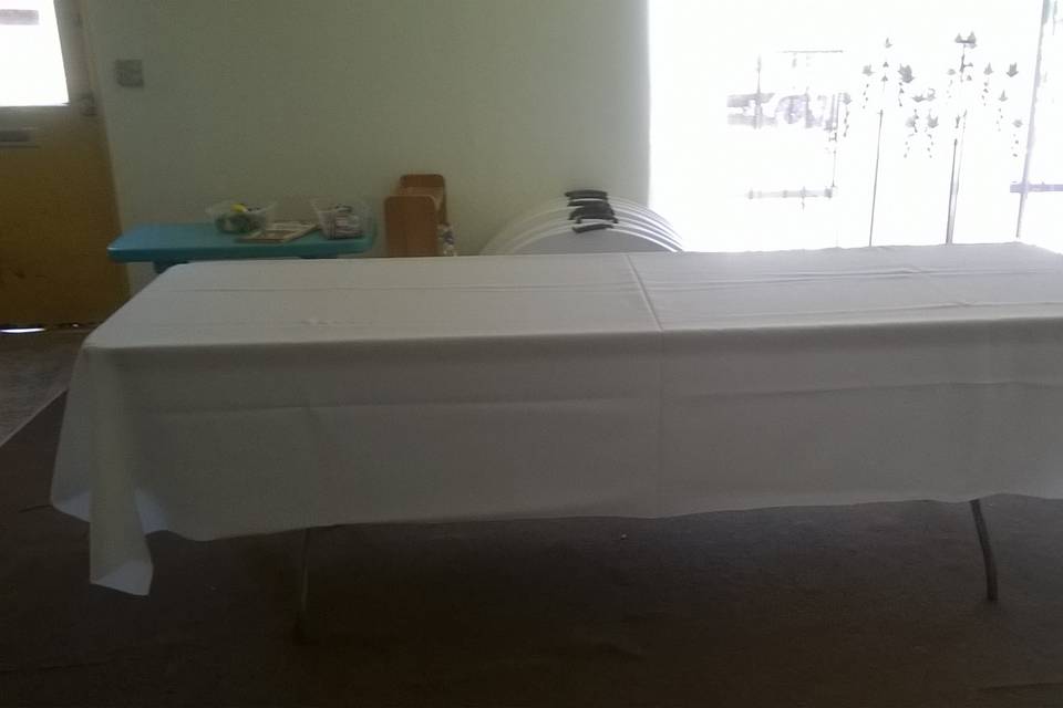 60X126 White Tablecloth