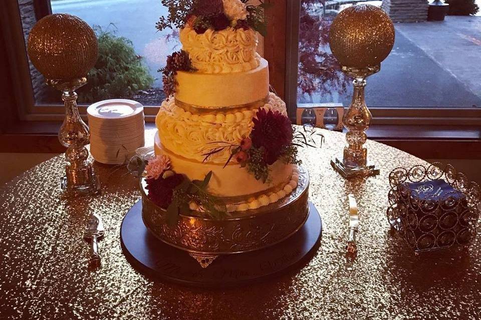 4 Tiered Wedding Cake