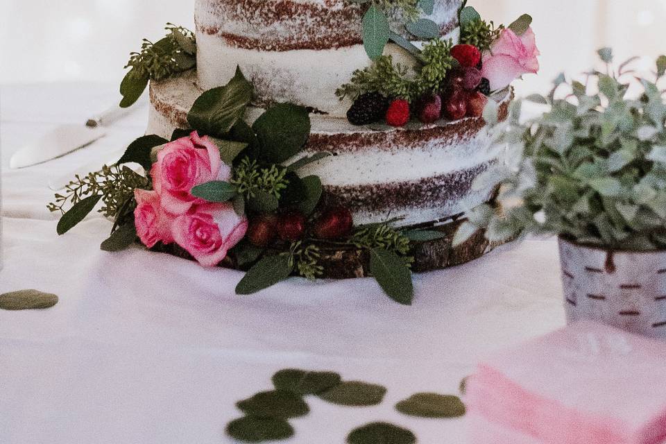 Naked Wedding Cake