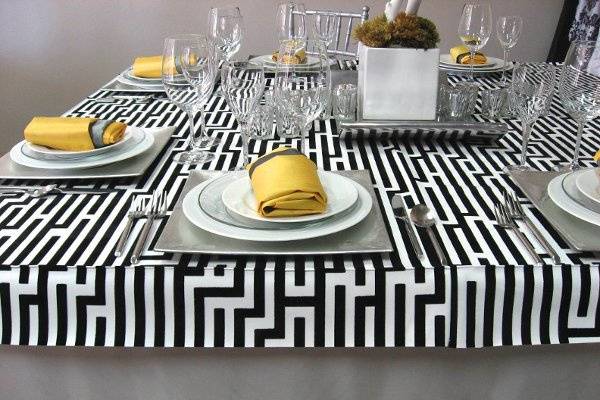Black & White ZigZag with Yellow accents