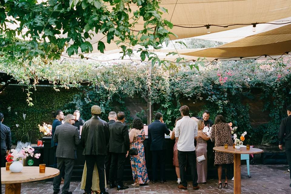 Outdoor bar setup