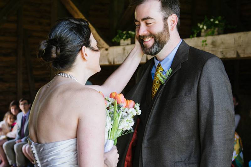 Emotional wedding ceremony
